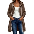 thumbnail image 5 of Aezemi Women Zip up Long Sweatshirts, Loose Fit Long Sleeve Double-Zipper Hooded Casual Tunic Hoodies, Winter Fall Baggy Comfy Full Zip Oversized Outerwear with Pockets, 5 of 10