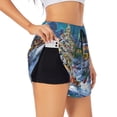 thumbnail image 3 of Lsque Christmas Tree Printed Women's Running Shorts with Liner Pockets,Elastic Quick Dry Workout Athletic Gym Yoga Shorts,Womens High Waist Shorts-Large, 3 of 9