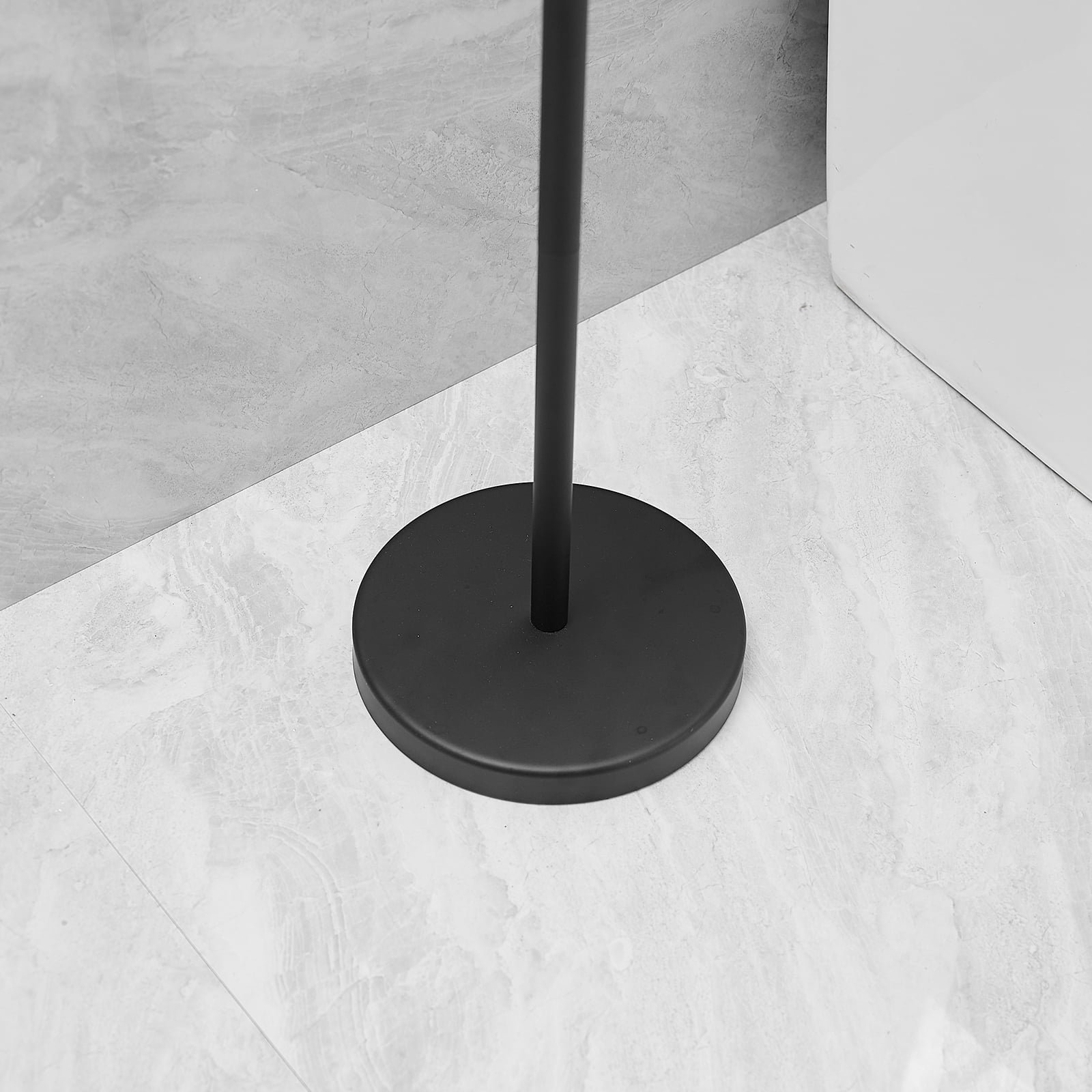 Freestanding Stainless Steel Toilet Paper Holder in Matte Black