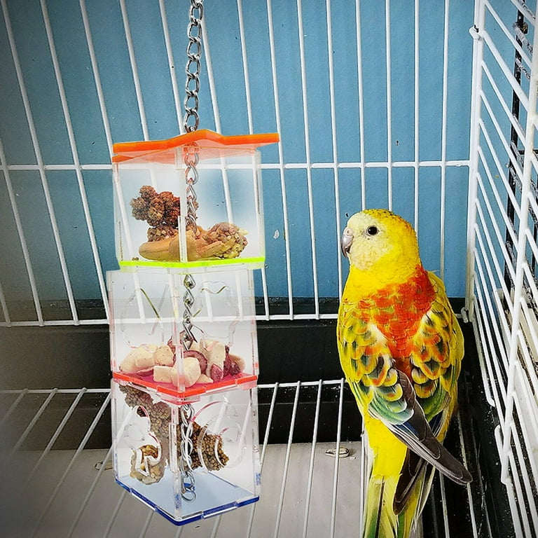 Stainless Steel Parrot Cage Toy Hanging Bird Foraging Blocks Pet  Entertainment -  - Free Shipping Worldwide