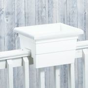 Root & Vessel Countryside Railing Planter, White, 16
