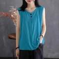 thumbnail image 2 of Levmjia Womens Tank Tops Sleeveless Pullover Blouse Casual Solid Color Summer Round Neck Solid Color Polyester Shirt For Daily Wear, 2 of 5