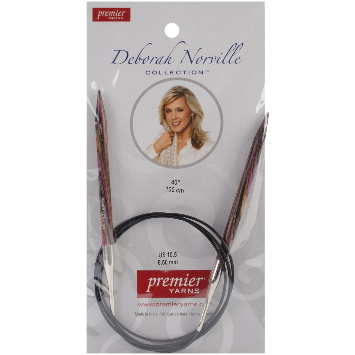 Premier Yarns DNN84-14 Deborah Norville Fixed Circular Needles 40 in. -Size 10.5-6.5mm