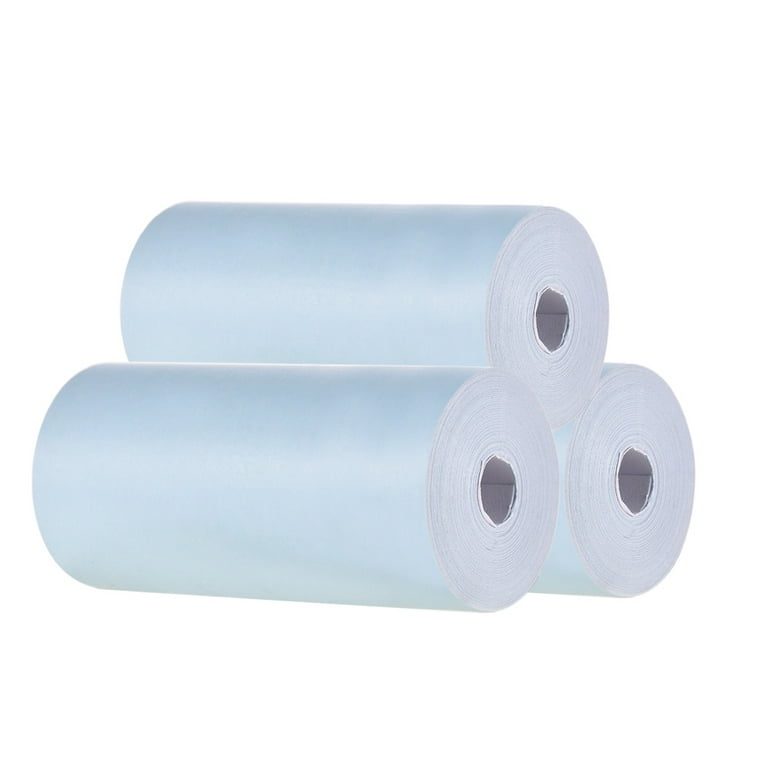 Color Thermal Paper Roll, Bill Receipt Photo Paper Clear Printing 2.17 *  1.18in for PeriPage A6 Pocket Thermal Printer, 3 Rolls (Blue)