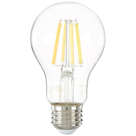 Westinghouse Lighting 5136100 6.5 Watt (60 Watt Equivalent) A19 Dimmable Clear Filament LED Light Bulb, Medium Base, 2 Pack