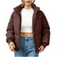 thumbnail image 2 of Chaquetas y abrigos casuales sin capucha de manga larga para mujer, chaqueta de invierno lisa de manga larga, abrigo con cremallera, blusa, abrigo para mujer, 2 of 6