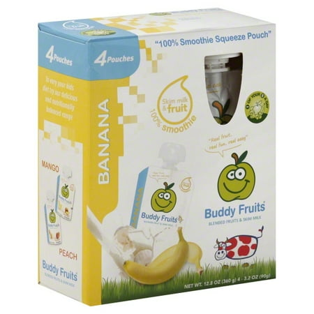 Buddy Fruits 4 Pack Fruit & Milk Banana