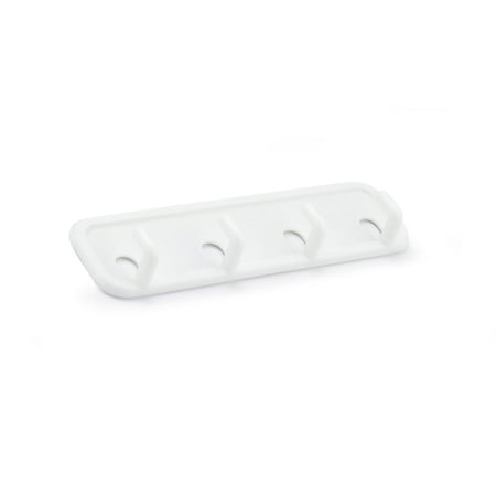 

Richelieu 76230 8-5/8 Wide 4 Hook Plastic Adhesive Utility Rack - White