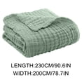 thumbnail image 3 of Breathable Cotton Muslin Throw Blanket, Temperature Regulating Ultra Soft Skin Friendly Cover, Wrinkle Resistant Washable Blanket for Sofa Bed Travel Adult Daily Rest Use, 3 of 9
