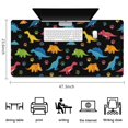 thumbnail image 5 of Long Mouse Pads for Desk,Dinosaur and Paw Print Pattern Desk Mats on Top Of Desks, Desk Mouse Pad Extra Large with 3mm Non-Slip Base and Stitched Edge for Gaming,Office,Work,Home 47.3"x23.6", 5 of 6