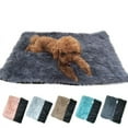 thumbnail image 2 of Long Plush Cat Bed Mats Soft Washable Pet Nest Square Fleece Cushion Puppy Kitty Mat Cat Sleeping Bed for Small Large Dogs Cats (Blue,L 70x50cm), 2 of 7