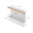 thumbnail image 7 of Yamazaki Home Magnetic Storage Pocket, White, Steel + Wood, Magnetic, No Assembly, 7 of 7