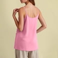 thumbnail image 6 of GEWSEY Womens Camisole Tank Tops Dressy Casual Cotton Linen Gauze Cami Shirts Adjustable Spaghetti Straps Tunic with Pockets (Pink, XL), 6 of 8