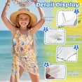 thumbnail image 5 of SEANATIVE Girls Swimsuits One-Piece Bathing Suit with Mesh Cover Up Skirt Lightweight Soft Swimwear Cut Out Design Beachwear with Adjustable Strap, Size 7-8, Easter Rabbit Eggs Floral, 5 of 7