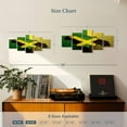 thumbnail image 3 of Elephant Stock Jamaican Island Flag Wall Art - Horizontal Multi Panel Canvas - Living Room Wall Decor - Flags Multi Panel - Black And Green Decor - 29" x 12", 3 of 4