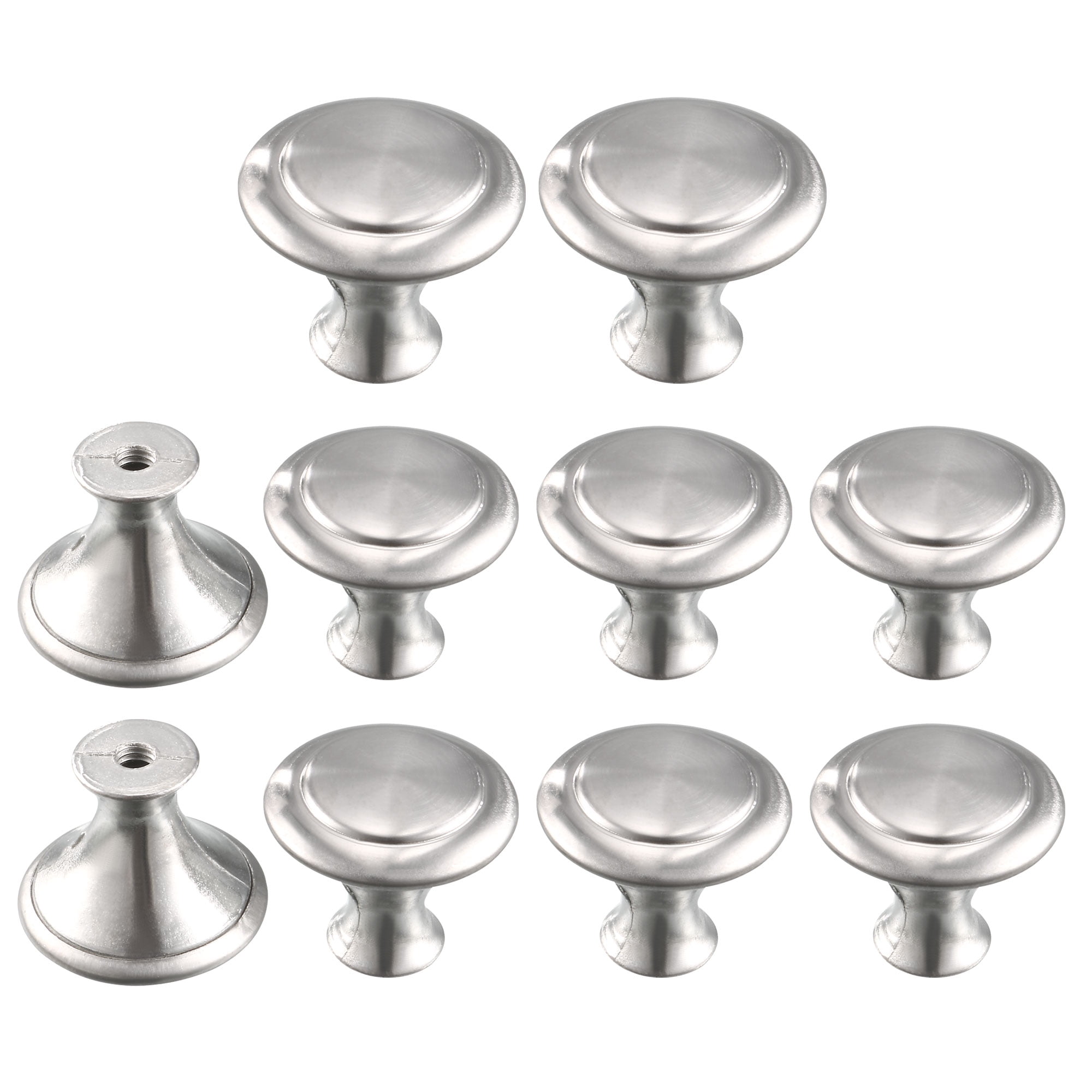 TONA 6 Pack Antique Brass Cabinet Knobs Single Hole Center for