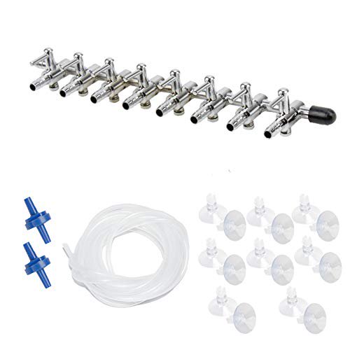 AQUANEAT 8Way Aquarium Gang Valves Manifolds Air Distributor Lever