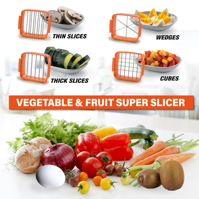 As Seen on TV Nutri Chopper - 5 Interchangeable Slicing Options - Portable  and Easy Storage - Dishwasher Safe - Black - Pack of 6 in the Kitchen Tools  department at