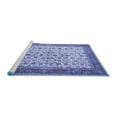 thumbnail image 2 of Ahgly Company Machine Washable Indoor Square Persian Blue Traditional Area Rugs, 3' Square, 2 of 4
