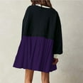 thumbnail image 5 of Midsumdr Womens Fall Dresses 2025 Fashion Casual Patchwork Color Plus Size Sweatshirt Dress Long Sleeve Round-Neck Flowy Mini Dresses, 5 of 6