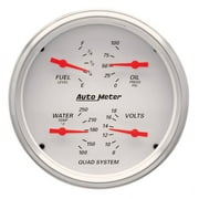 AutoMeter 1310 Arctic White Quad Gauge
