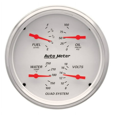 AutoMeter 1310 Arctic White Quad Gauge