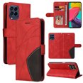thumbnail image 1 of Compatible Samsung Galaxy M53 5G Case, Leather Wallet Case Stand View Magnetic Clasp Book Flip Folio Phone Cover - Red, 1 of 5