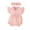 Pink, variant on Fesfesfes 80s Outfit For Kids Baby Girls Summer Cute Jumpsuit Solid Color Princess Puff Sleeve Jumpsuit Two-piece Set 9-12 Months
