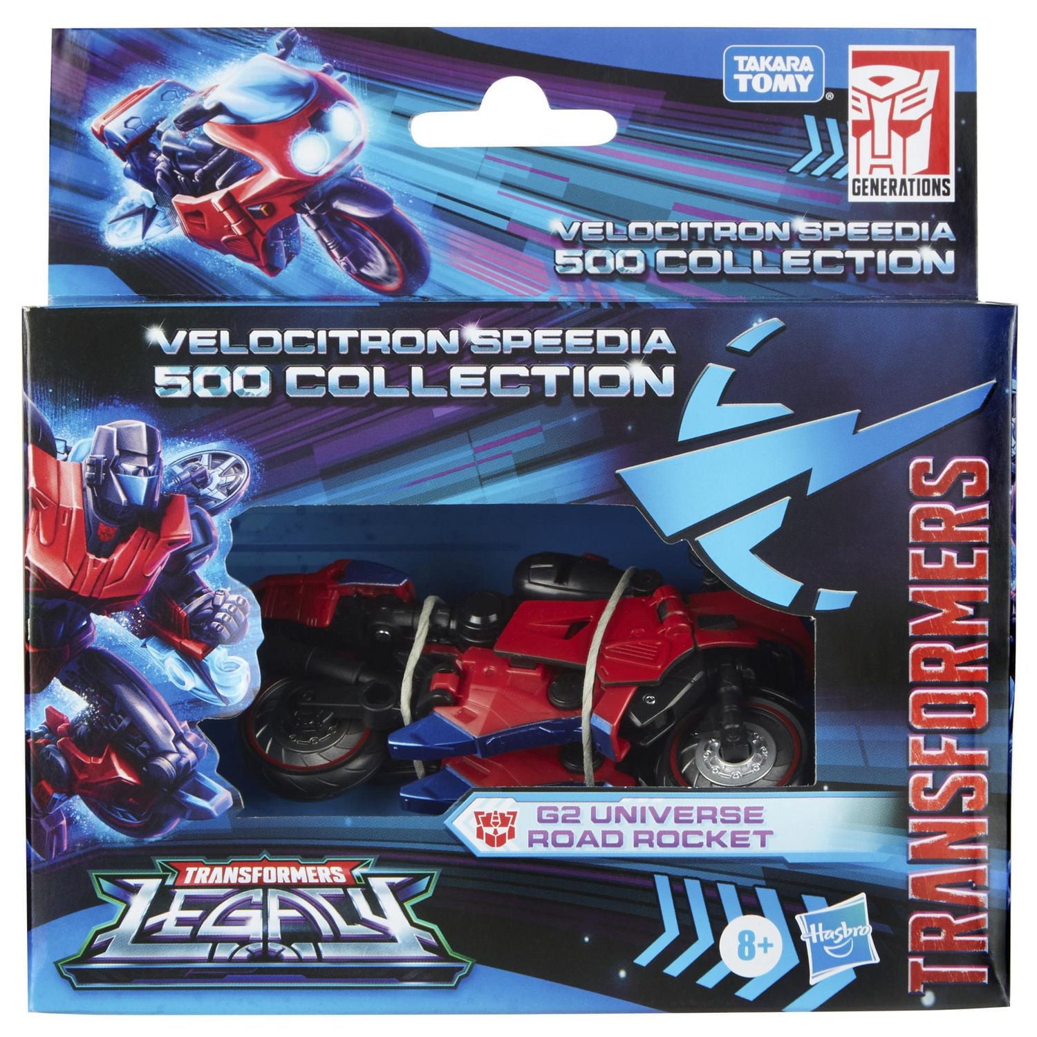 Transformers Toys Generations Legacy Velocitron Speedia 500 Collection Deluxe G2 Universe Road Rocket, Age 8 and Up, 5.5-inch