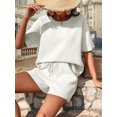 thumbnail image 5 of Women's Relaxed T Shirt and Drawstring Shorts Set, Casual Summer Two Piece Outfit, 5 of 5