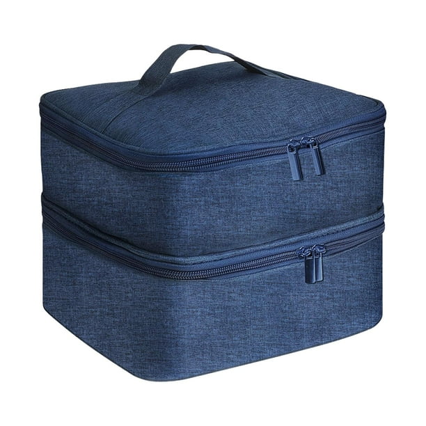 Bolsa de transporte Yuyangstore estuche organizador de esmalte de unas de viaje Azul profundo