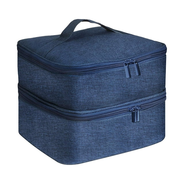 Bolsa de transporte Yuyangstore estuche organizador de esmalte de unas de viaje Azul profundo
