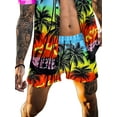 thumbnail image 4 of DYMADE Men Lapel Short Sleeve Shirt Shorts Hawaii Two Piece Sets, 4 of 4