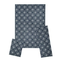 Achim Capri 3 Piece Rug Set Great For Living Room, Bedroom, Office, Entryway, Dining Room, Zara Blue