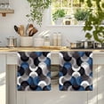 thumbnail image 4 of Blue Grey Abstract Kitchen Towels Set of 3, Modern Geometric Ombre Artwork Absorbent Dish Towels for Kitchen, Microfiber Hand Towel, Quick Drying Tea Towel for Cleaning Decorative Dishcloths, 4 of 7