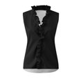 thumbnail image 4 of Sheer Floral Lace Tops, Women'S Button V Neck Sleeveless Blouse Casual Tank Tops Toddler Sweatshirt For Women Summer Tops 2025 3/4 Sleeve Trendy Tops Shirts Tank Tops Shirts (XXL, Black) Unbranded, 4 of 5