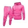 thumbnail image 6 of Dresfit Sweatsuits Sets for Men Fall Big and Tall Drawstring Pullover Sweaters and Sweatpants Set Long Sleeve 2 Piece Set Jogging Loungewear 2025 Solid Workout Track Suits Hot Pink #4 Polyester, 6 of 6