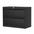 thumbnail image 2 of Garvee Office Storage Cabinet, 2 Drawer Heavy Duty File Cabinet wiht Lock for Letter/Legal Size Documents, Black, 2 of 7