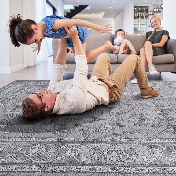 Multiple Color Options | Perfect for Dining Room and Entryway | Kid and Pet-Safe Rug