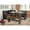 Black, variant on Kingfisher Lane 2 Tone Pine Wood Coastal Corner Dining Nook in Graywash/White