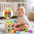 thumbnail image 4 of Cubo de actividades de clasificación con forma 4 en 1 de Montessori Toys Tooysea, 4 of 6