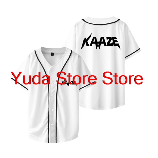 KAAZE Merch Maillot de Baseball pour Femmes Hommes Mode Décontractée Manches Courtes Mode Urbaine