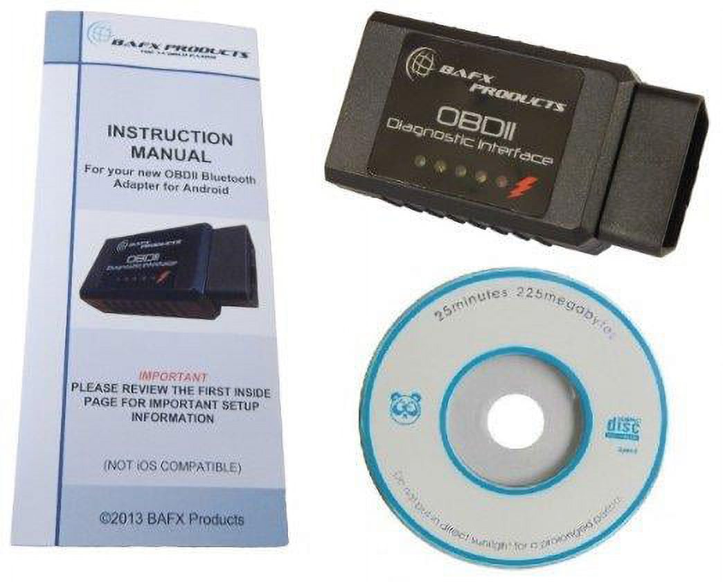 BAFX Products Bluetooth OBDII Scan Tool for Android Devices