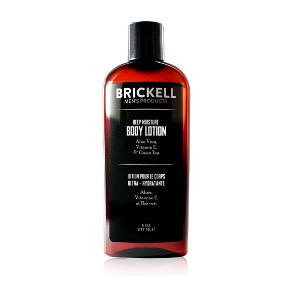 Loci�n corporal hidratante profunda Brickell Men's para hombres, natural y org�nica, protege e hidrata la piel seca, 8 onzas, perfumada