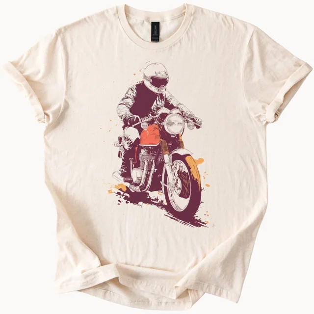 ALVORD T-Shirt Graphique Moto Rétro Chemise de Course Haut de Moto Unisexe P-5TG
