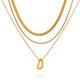 thumbnail image 1 of JeenMata Pqt Regalo 3 Pzas con Colgante de Collar Corazón para Mujer Joyería Gargantilla Cadena Serpiente, 1 of 5