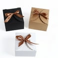 thumbnail image 3 of bedienty 12PCS Gift Box Cardboard Square Lightweight Foldable Large Capacity Package Boxes Bowknot Jewelry Holder Earring Brown, 3 of 6