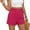 Hot Pink, variant on Women's Shorts Casual Plain Track Khaki S (4)