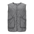 thumbnail image 3 of Women's Lightweight Outerwear Vest V-Neck Sleeveless Gilet Quilted Button Parkas Jackets Coats with Pockets, 3 of 8