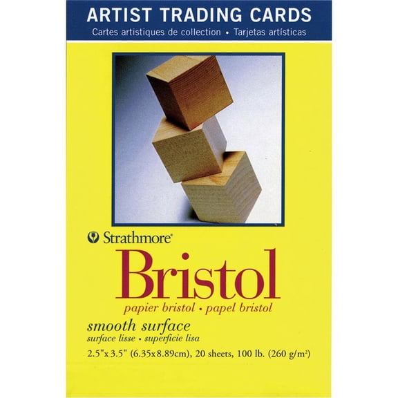 Strathmore Artist Trading Card Pack, Bristol Paper Smooth, 20 Sheets